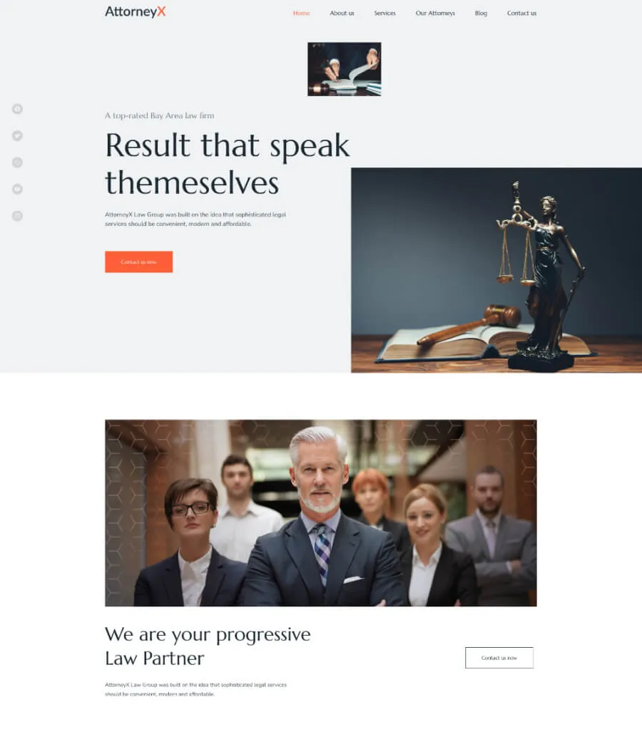 AttorneyX - Lawyer Template